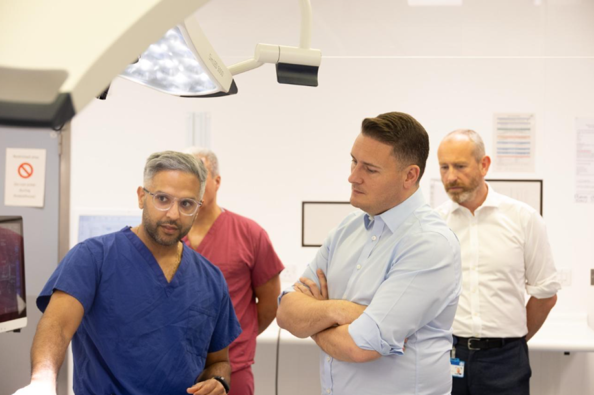 Wes Streeting visits the Royal Orthopaedic Hospital in Birmingham