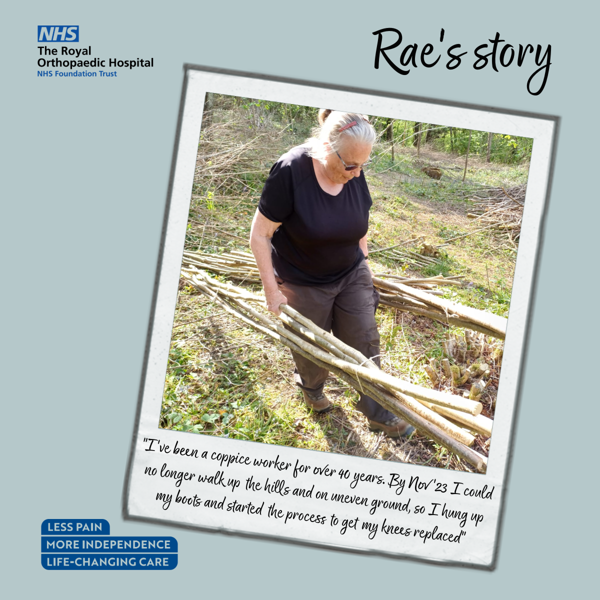 Return to the woods and hills - Rae's story