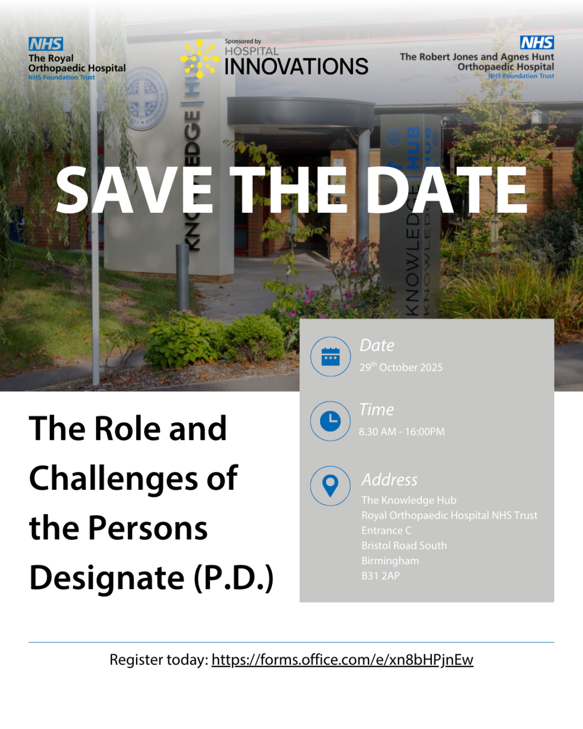 Study Day: The role and challenges of the Persons Designate (PD)