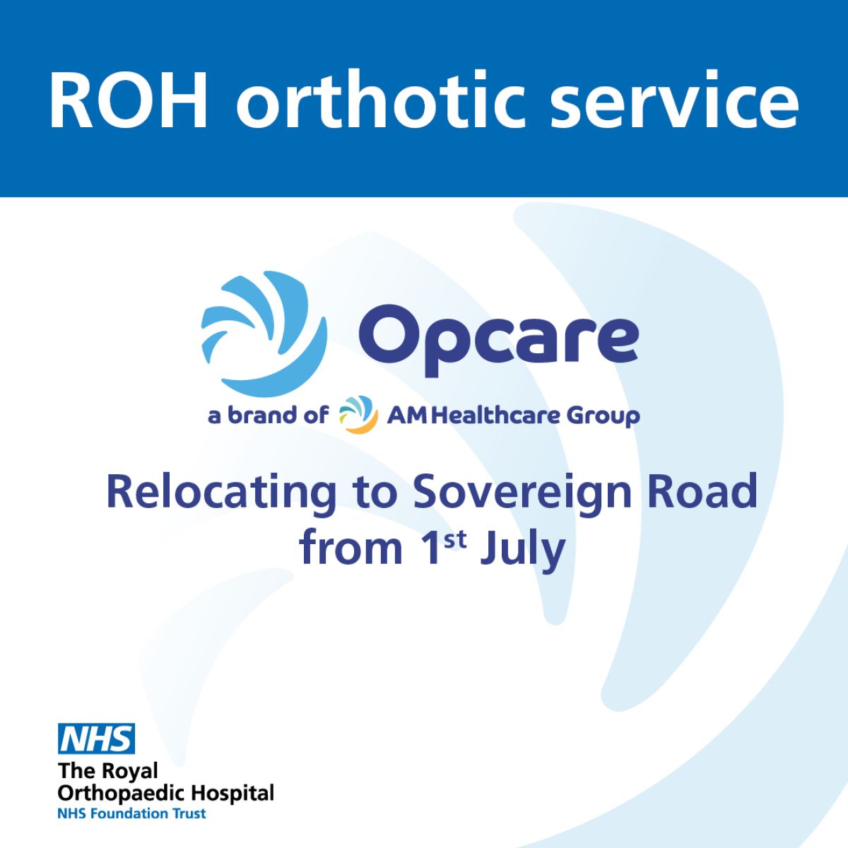 Orthotics service moving to new location