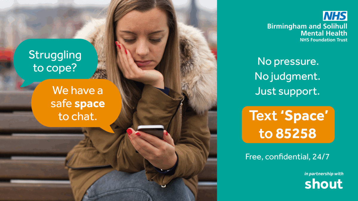 Mental Health Text Service Launches in Birmingham and Solihull