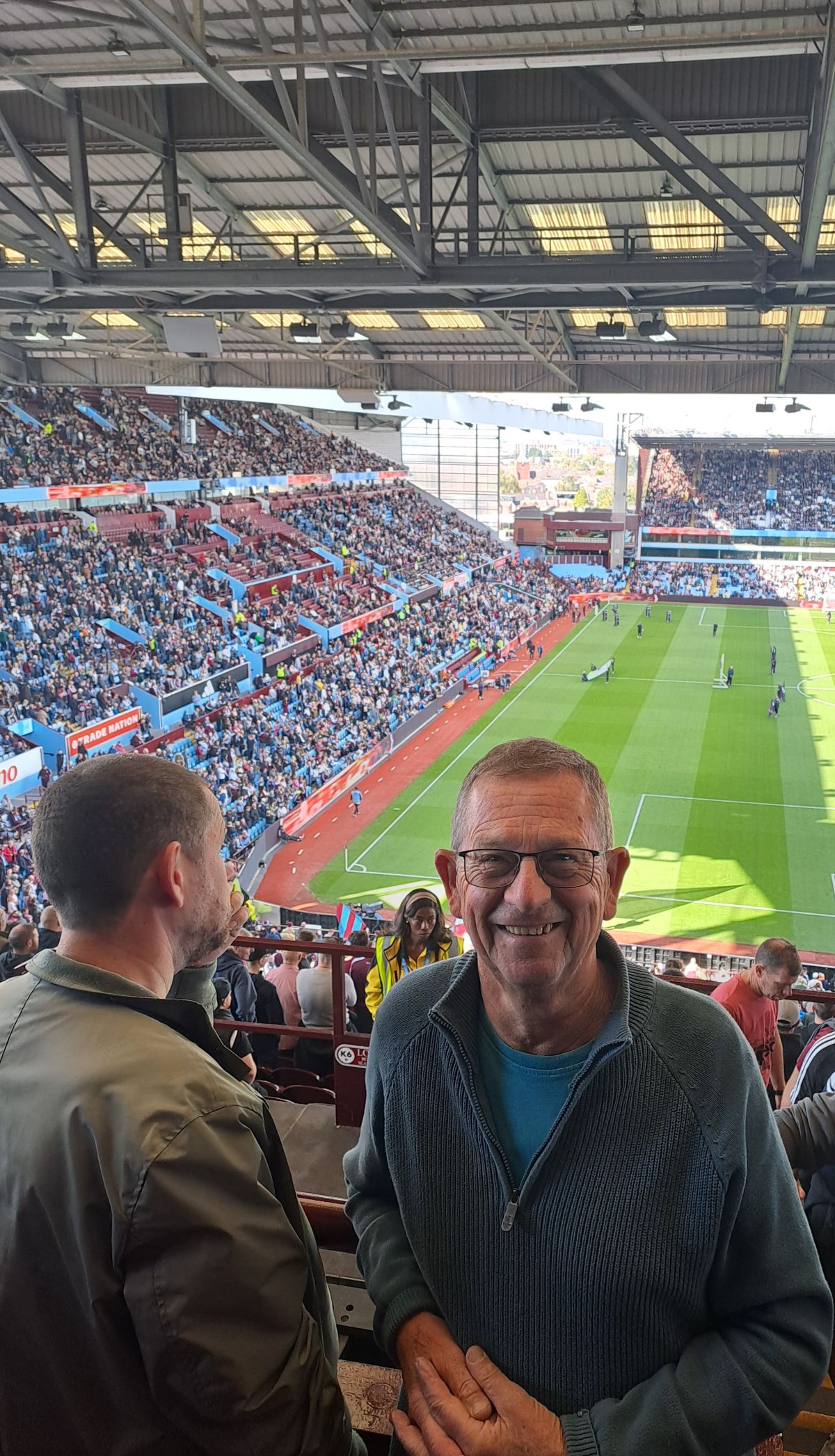 Return to Villa Park for longtime fan after knee surgery at the Royal Orthopaedic Hospital